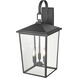 Fetterton 3 Light 23.5 inch Powder Coated Black Outdoor Wall Sconce